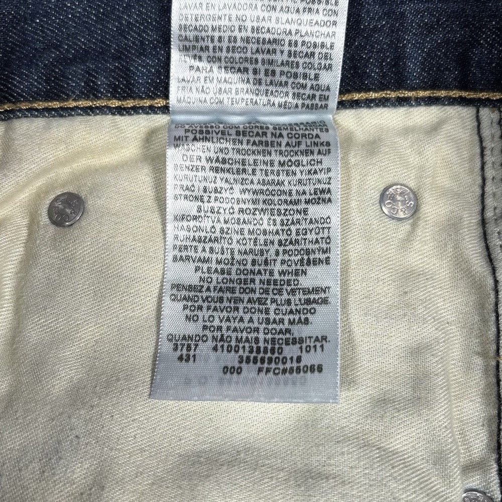 Levis 569 Jean Shorts Men 34 Loose Straight Fit Dark Blue Denim Faded Skater Y2K - Picture 6 of 11